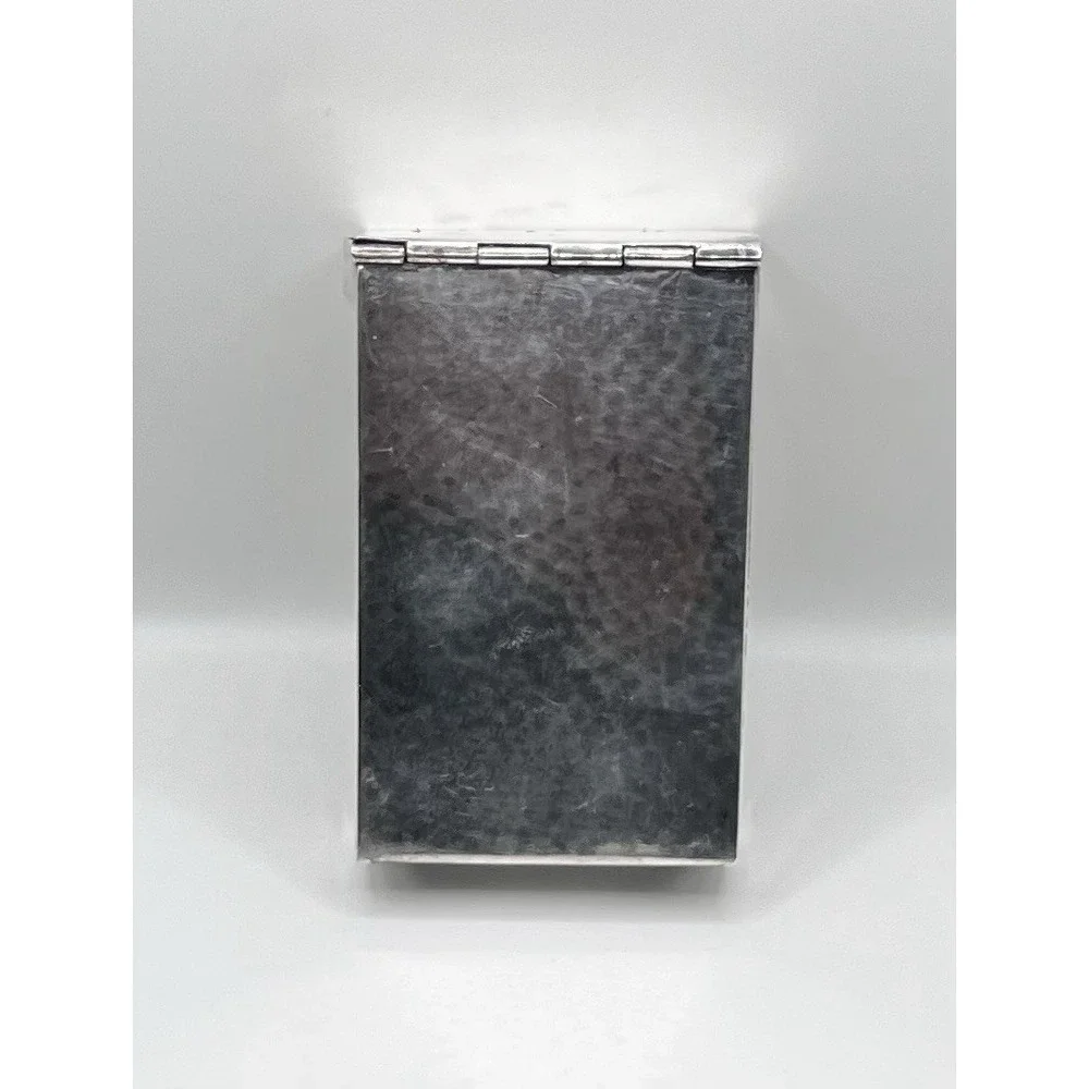 Antique JHS Silver Plate Cigarette Case W/ Spritzer Fuhrmann Comb Case Read